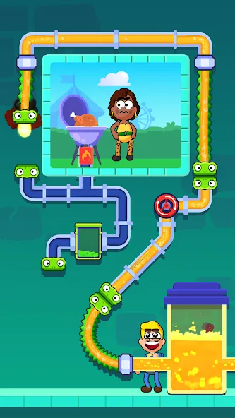 Скачать Flow Legends: Pipe Games [MOD: подсказки без ограничений и открыты уровни] — скриншот 2