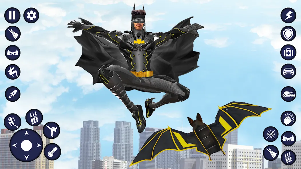 Flying Bat Robot Car Transform [MOD: безлимитные деньги и все машины открыты] на Андроид — скриншот 1