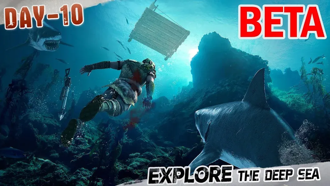 LOST in BLUE Beta [MOD: много ресурсов и быстрый крафт] на Андроид — скриншот 3