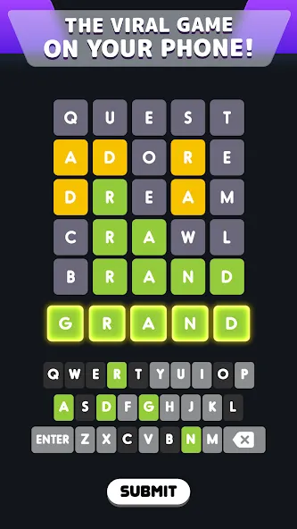 Wordle! [MOD: неограниченные попытки и подсказки] — Скачать бесплатно (APK) — скриншот 1