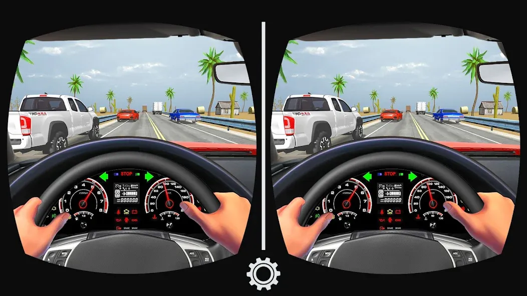 Скачать VR Traffic Racing In Car Drive [MOD: безлимитные деньги и все машины] — скриншот 1