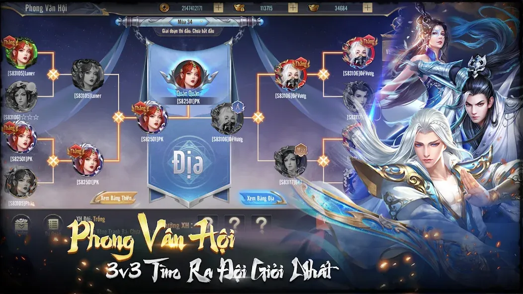 Взломанная Trảm Tiên Quyết - Tru Tiên 5.0 [MOD: безлимитные деньги и усиленные герои] на Андроид — скриншот 3
