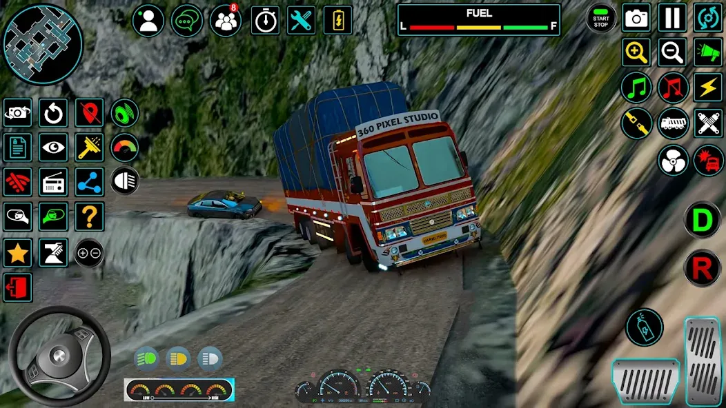 Скачать Indian Truck Offroad Cargo Sim [MOD: безлимитные деньги и открыты все уровни] — скриншот 1