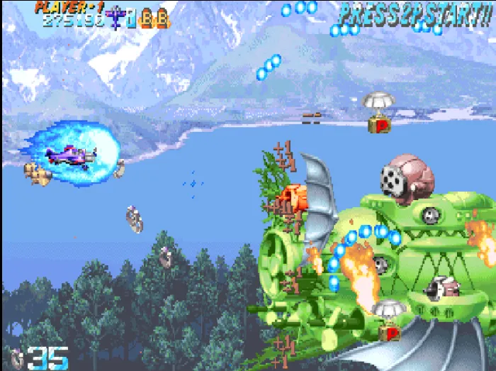 Скачать взлом Progear- Airplane Shooter [MOD: безлимитные патроны и усиленная броня] — скриншот 2
