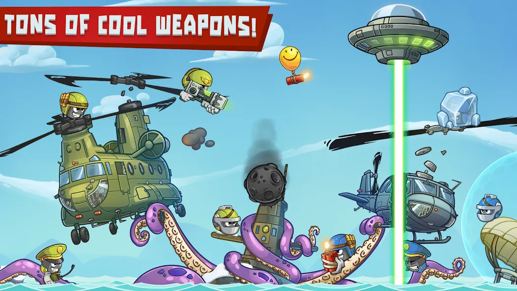 Warlings 2: Total Armageddon [MOD: безлимитные ресурсы и мощное оружие] (Бесплатно / APK) — скриншот 3