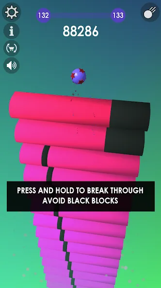 Ball: Blast colorful bricks 3d [MOD: без рекламы и много жизней] (Бесплатно / APK) — скриншот 1