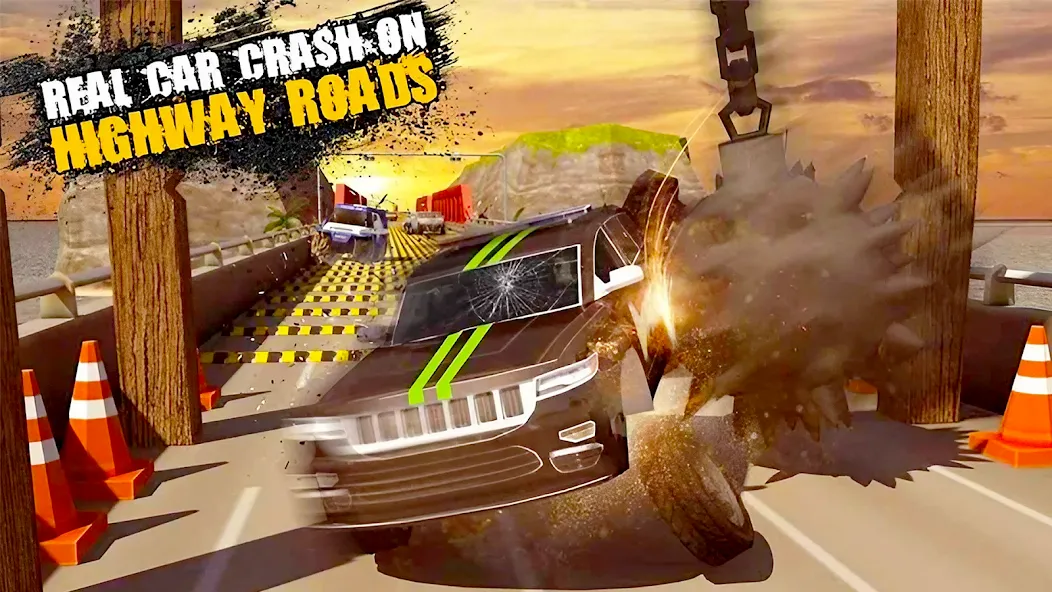 Car Crash Speed Bump Car Games [MOD: безлимитные деньги и все машины открыты] (Бесплатно / APK) — скриншот 1