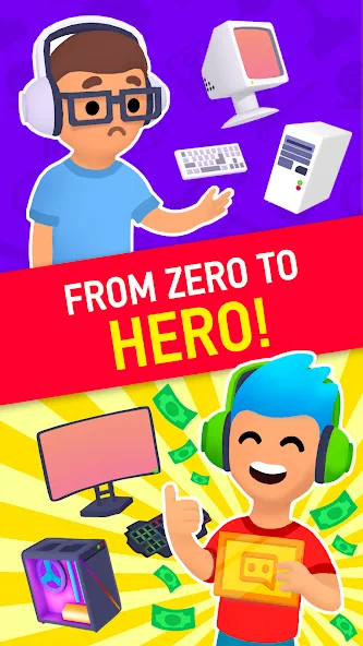 Idle Streamer - Tuber game [MOD: безлимитные деньги и бонусы] — Скачать бесплатно (APK) — скриншот 4