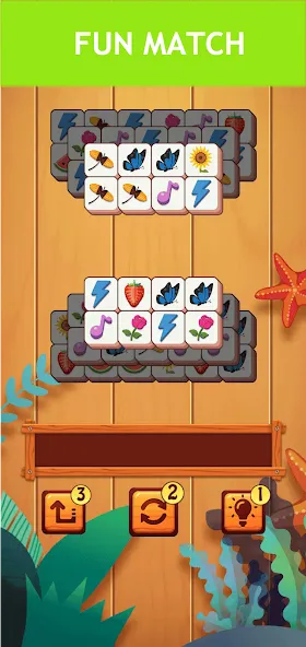 Взломанная Tile Match Pro [MOD: без рекламы и все уровни открыты] на Андроид — скриншот 1