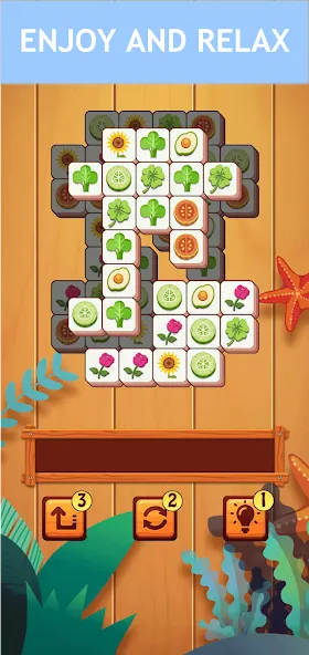 Взломанная Tile Match Pro [MOD: без рекламы и все уровни открыты] на Андроид — скриншот 2