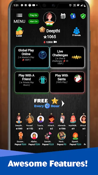 Взломанная Tic Tac Toe: Make Money Game [MOD: безлимитные деньги и подсказки] на Андроид — скриншот 1