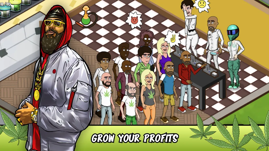 Взломанная Weed City - Hemp Farm Tycoon [MOD: безлимитные деньги и ресурсы] на Андроид — скриншот 2