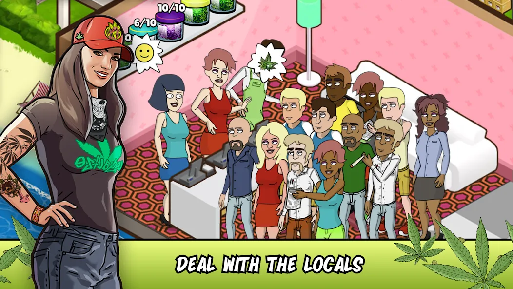 Взломанная Weed City - Hemp Farm Tycoon [MOD: безлимитные деньги и ресурсы] на Андроид — скриншот 3