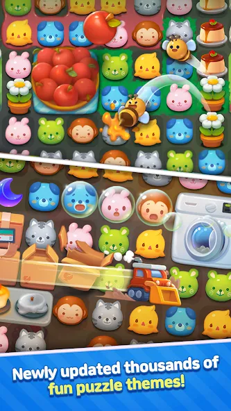 Скачать Anipang Match [MOD: безлимитные жизни и усилители] — скриншот 3