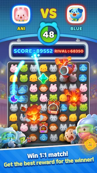 Скачать Anipang Match [MOD: безлимитные жизни и усилители] — скриншот 5
