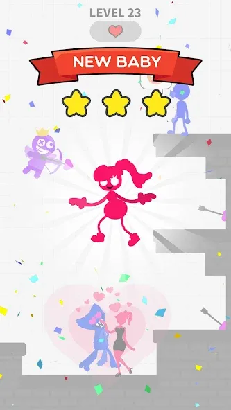 Скачать взлом Love Archer rainbow monster [MOD: безлимитные стрелы и открытые уровни] — скриншот 2