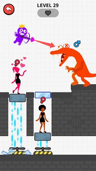 Скачать взлом Love Archer rainbow monster [MOD: безлимитные стрелы и открытые уровни] — скриншот 3