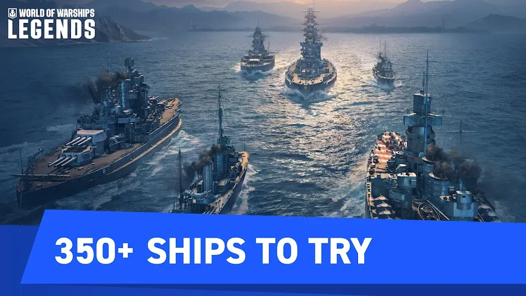Взломанная World of Warships Legends PvP [MOD: много золота и свободный доступ] на Андроид — скриншот 1