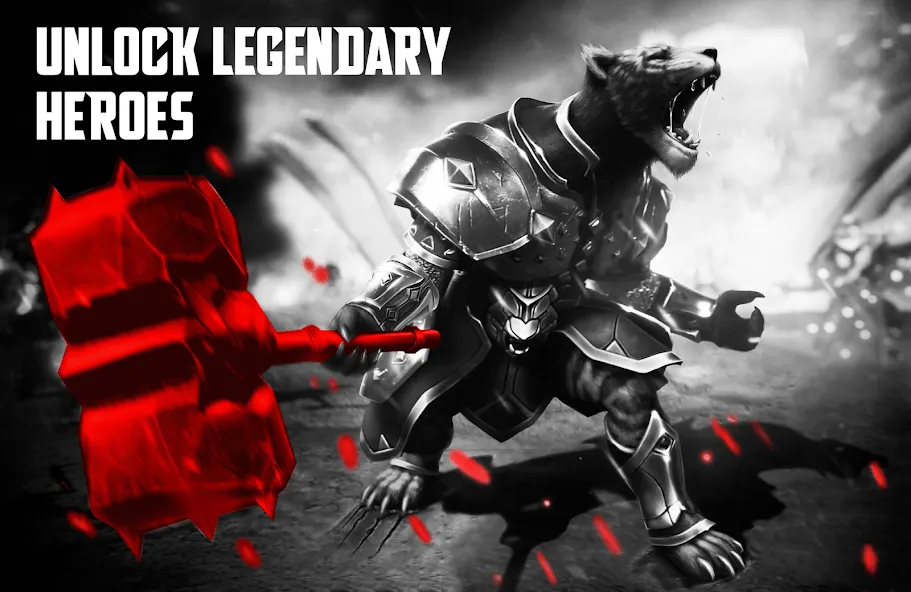 Скачать Blitz: Rise of Heroes [MOD: безлимитные ресурсы и усиленные герои] — скриншот 2