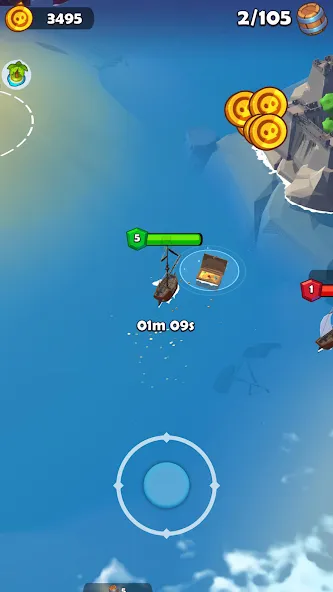 Скачать взлом Pirate Raid - Caribbean Battle [MOD: безлимитные ресурсы и мощные корабли] — скриншот 3
