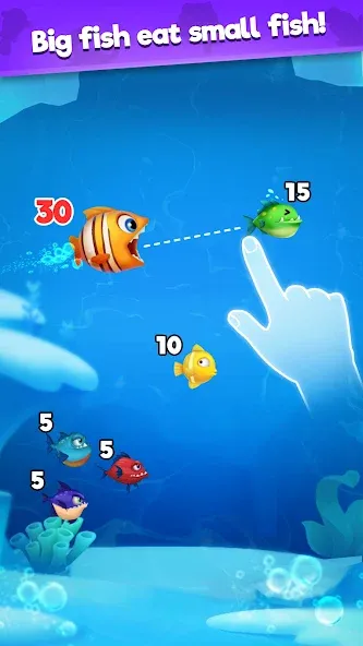 Fish Go.io - Be the fish king [MOD: много рыбы и быстрый рост] на Андроид — скриншот 1