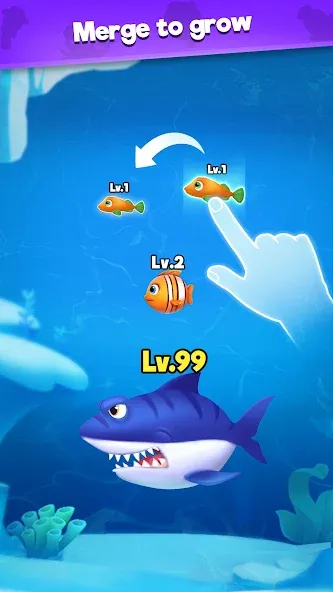 Fish Go.io - Be the fish king [MOD: много рыбы и быстрый рост] на Андроид — скриншот 3