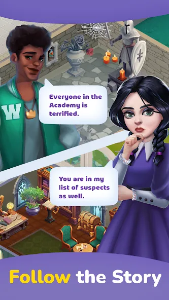 Скачать взлом Weekday Merge: Mansion Mystery [MOD: безлимитные монеты и открыты уровни] — скриншот 1