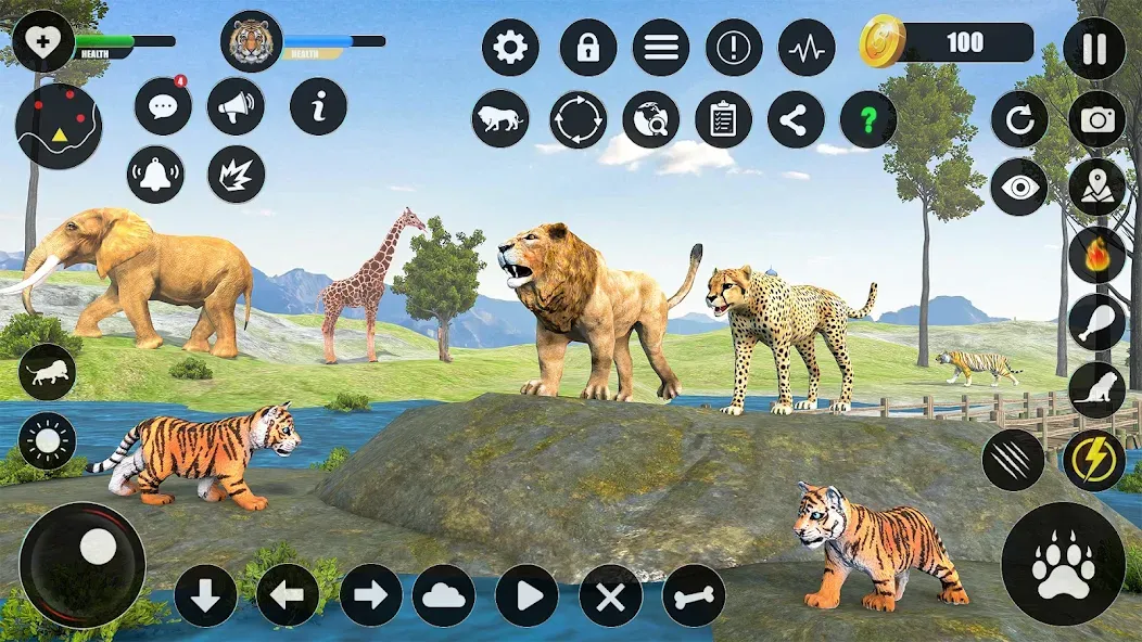 Скачать взлом Tiger Simulator Animal Games [MOD: безлимитные монеты и энергия] — скриншот 5
