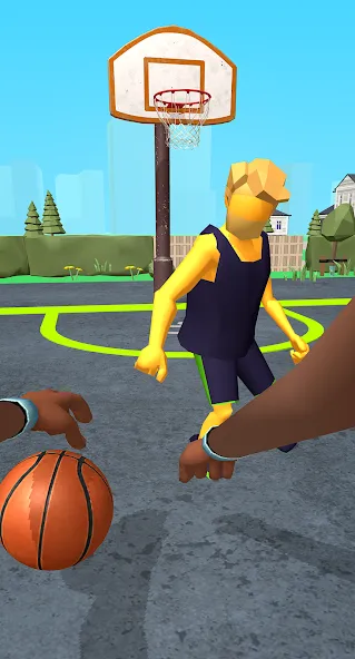 Скачать Dribble Hoops [MOD: безлимитные деньги и разблокированы все мячи] — скриншот 1