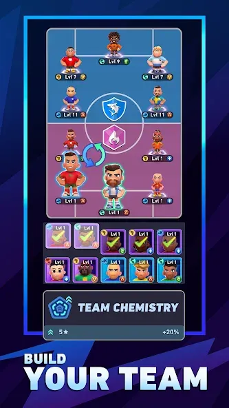 Скачать AFK Football: RPG Soccer Games [MOD: безлимитные деньги и энергия] — скриншот 3