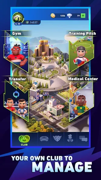 Скачать AFK Football: RPG Soccer Games [MOD: безлимитные деньги и энергия] — скриншот 4