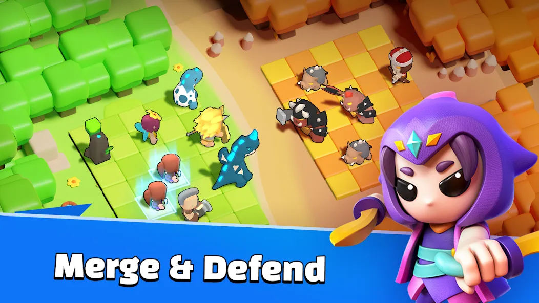 Скачать Merge War: Super Legion Master [MOD: безлимитные деньги и усиленная армия] — скриншот 2