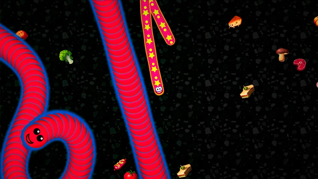 Скачать Worms Zone .io - Hungry Snake [MOD: без рекламы и много монет] — скриншот 3