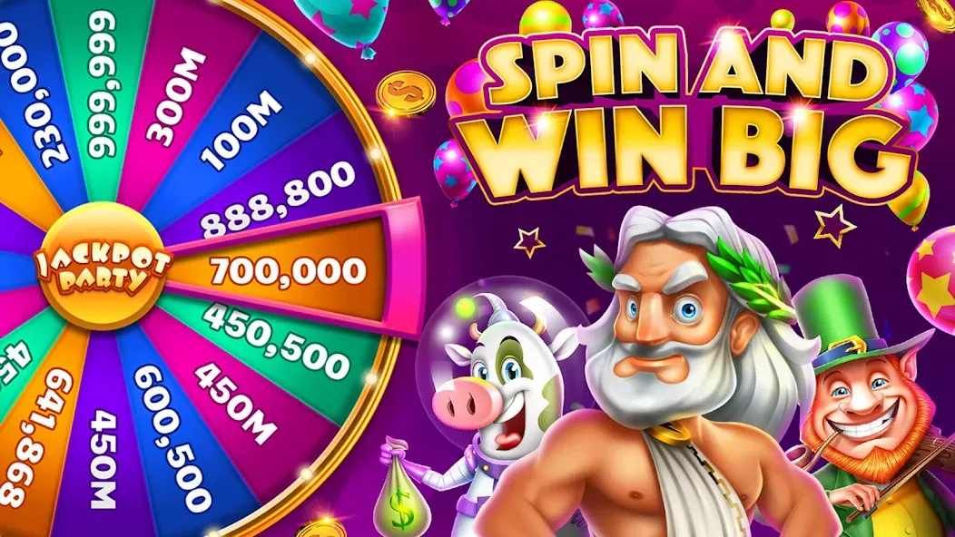 Jackpot Party Casino Slots [MOD: бесплатные спины и много монет] (Бесплатно / APK) — скриншот 1