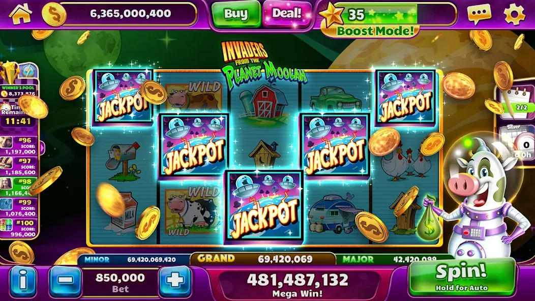 Jackpot Party Casino Slots [MOD: бесплатные спины и много монет] (Бесплатно / APK) — скриншот 3