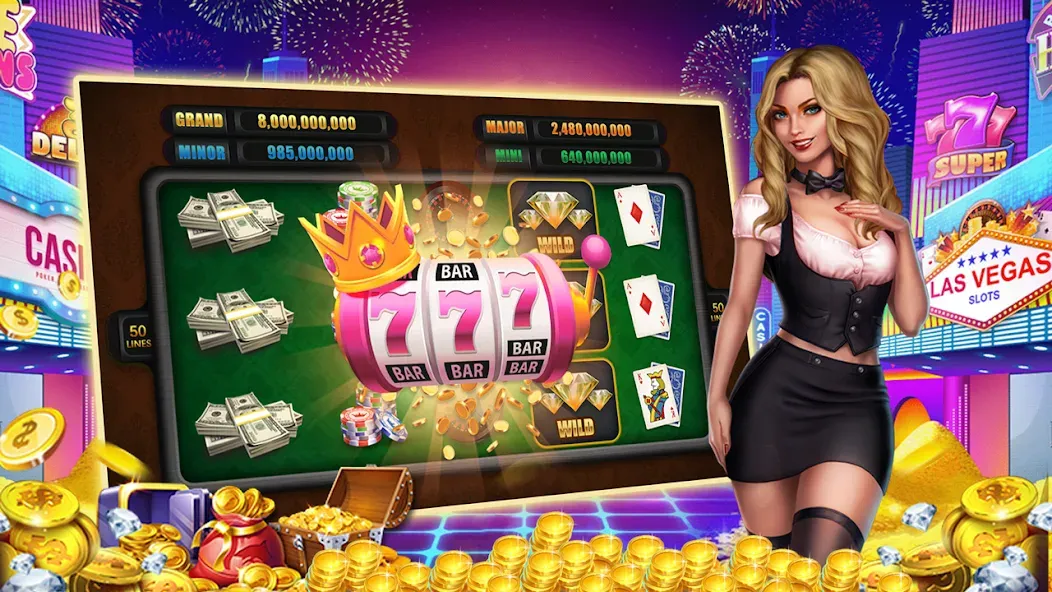 Скачать Winning Jackpot Slots Casino [MOD: безлимитные монеты и бонусы] на телефон — скриншот 3