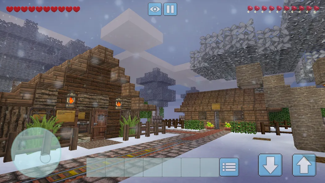 Скачать Winter Craft - Block Craft [MOD: зимнее выживание и бесконечные ресурсы] — скриншот 1
