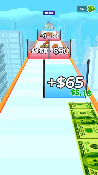 Скачать взлом Money Rush [MOD: безлимитные деньги и бонусы] — скриншот 2