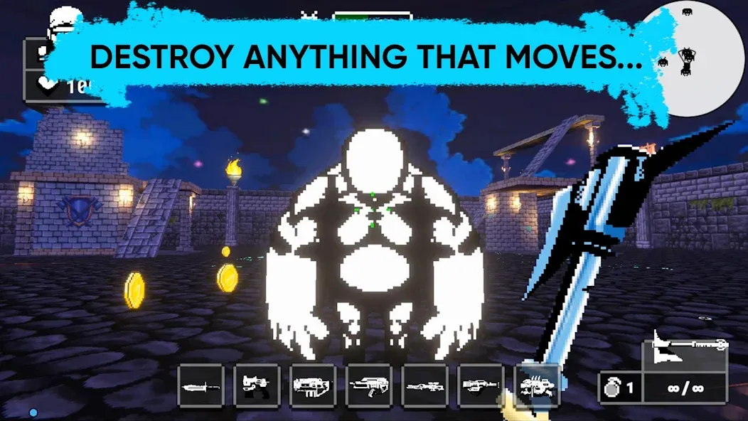 Скачать Doomsday pixel shooter 3d [MOD: безлимитные патроны и здоровье] — скриншот 1