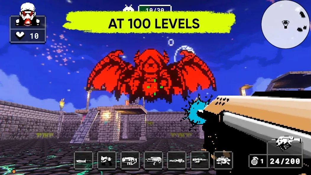 Скачать Doomsday pixel shooter 3d [MOD: безлимитные патроны и здоровье] — скриншот 3