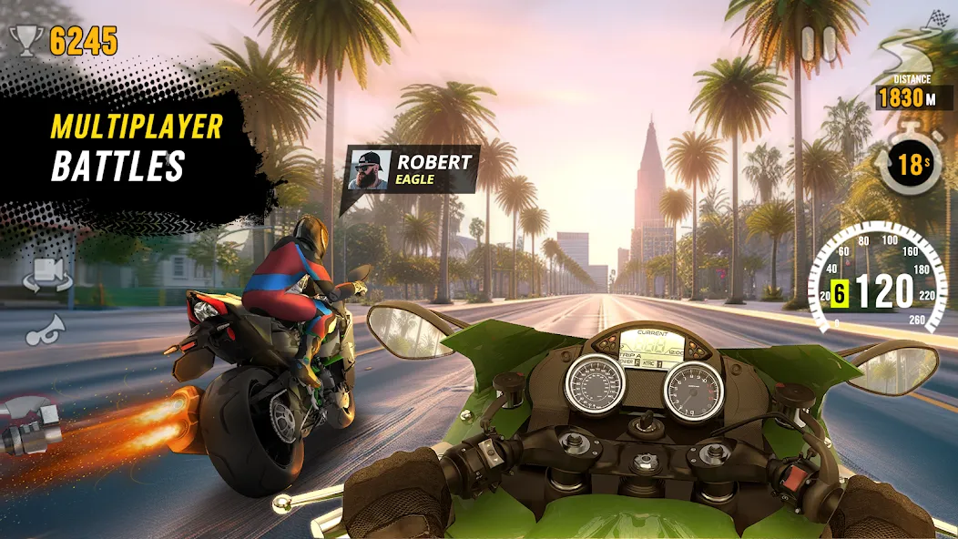 Взломанная Motor Tour: Biker's Challenge [MOD: безлимитные деньги и открыты все байки] на Андроид — скриншот 1