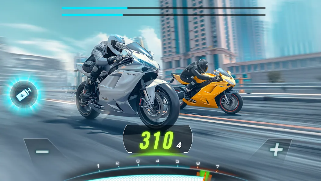 Скачать Motor Bike: Xtreme Races [MOD: безлимитные деньги и топливо] на телефон — скриншот 3