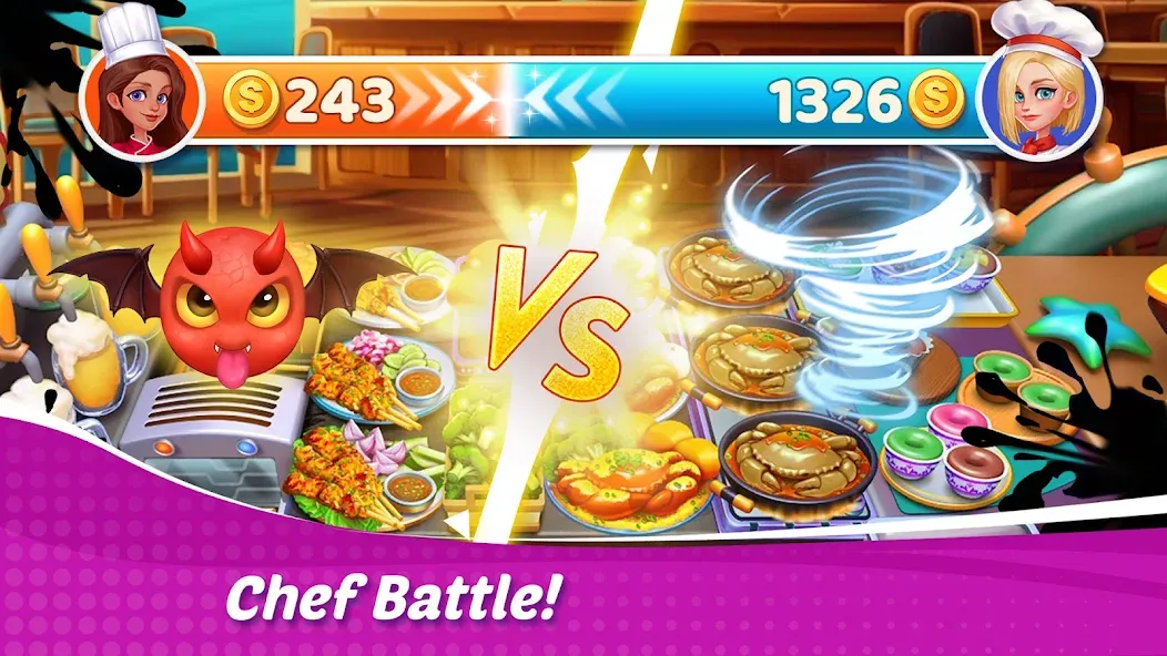 Скачать взлом Cooking Wonder: Cooking Games [MOD: безлимитные монеты и кристаллы] — скриншот 4