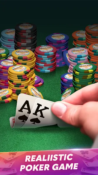 Скачать взлом Mega Hit Poker: Texas Holdem [MOD: безлимитные фишки и все функции открыты] — скриншот 1