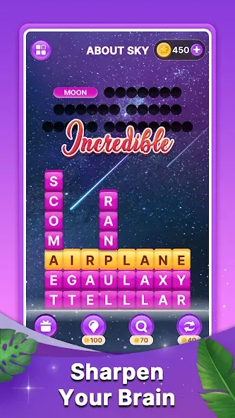Word Search Block Puzzle Game [MOD: без рекламы и все уровни] — Скачать бесплатно (APK) — скриншот 3