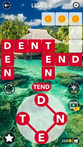 Скачать Word Crossword Search [MOD: без рекламы и безлимитные подсказки] на телефон — скриншот 2