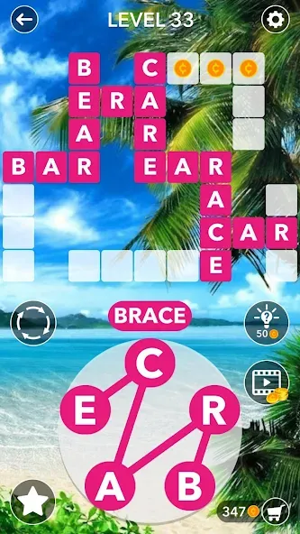 Скачать Word Crossword Search [MOD: без рекламы и безлимитные подсказки] на телефон — скриншот 4