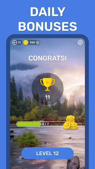 Скачать взлом Word Search Puzzle Game [MOD: без рекламы и все уровни открыты] — скриншот 5