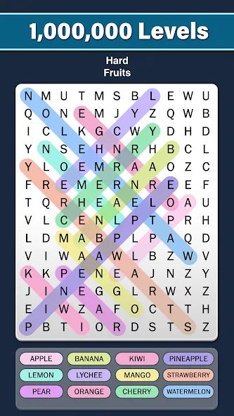Word Search: Word Find [MOD: безлимитные подсказки и монеты] — Скачать бесплатно (APK) — скриншот 3