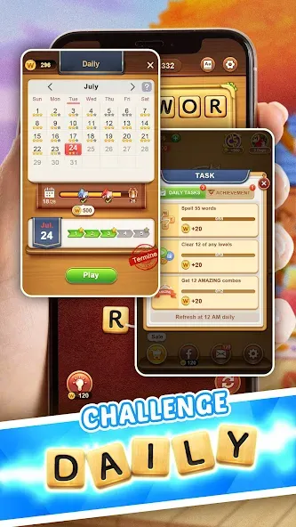 Взломанная Word Connect [MOD: безлимитные подсказки и открыты все уровни] на Андроид — скриншот 4